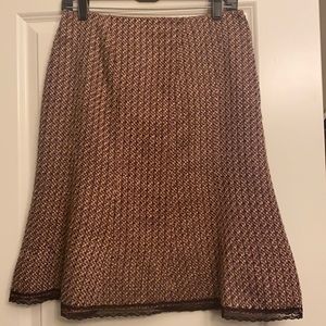 3/$20 - Worthington pink brown skirt lace trim 6
